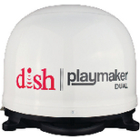 WINEGARD PL8000R Wht Dish Playmaker Dual Portable Satellite RV TV Antenna w/Wal PL-8000R